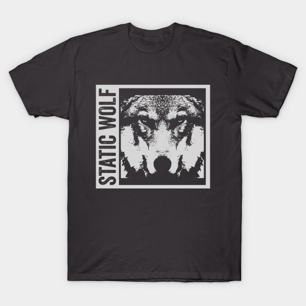 Static Wolf T-Shirt by NoirEater